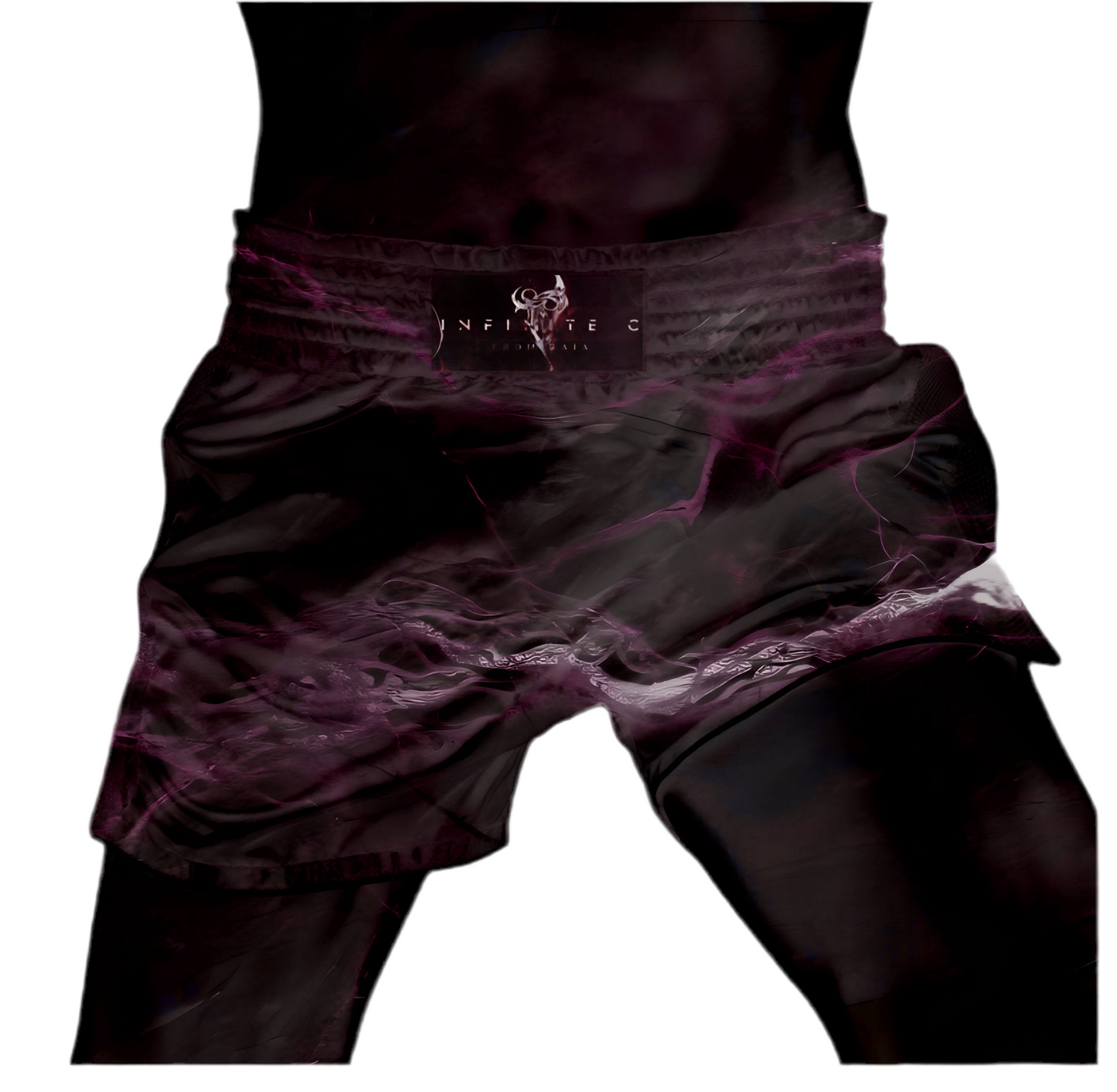 “Phra Mae Thorani” Muay Thai Shorts PINK Satin