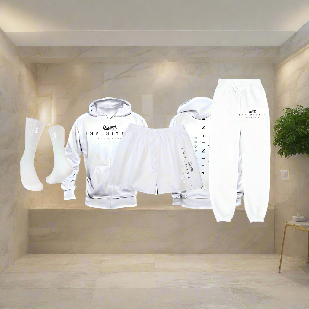 “Tane Mahuta” jogging Set White + FREE boxers + FREE socks