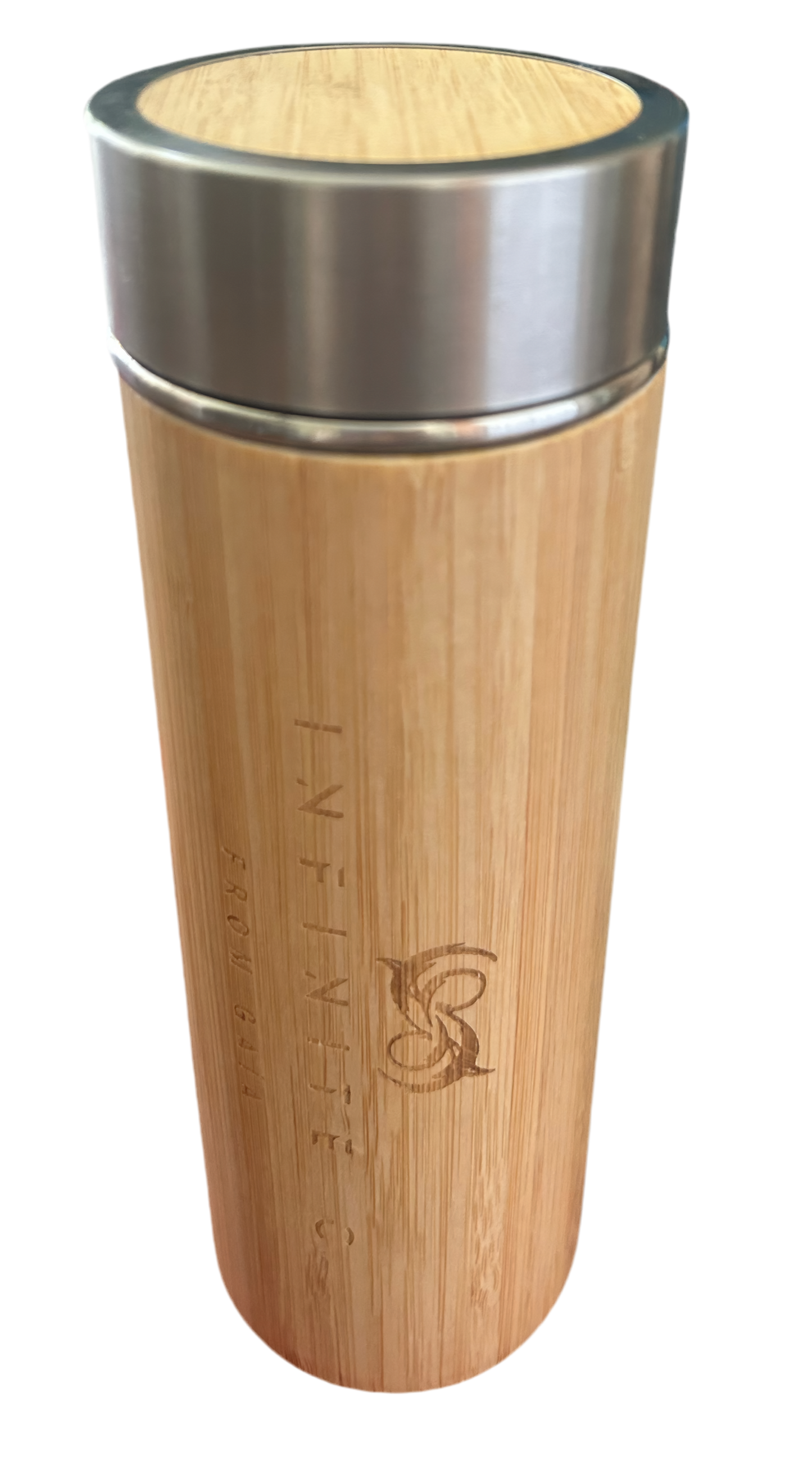 METAL/CEDAR WATER BOTTLE