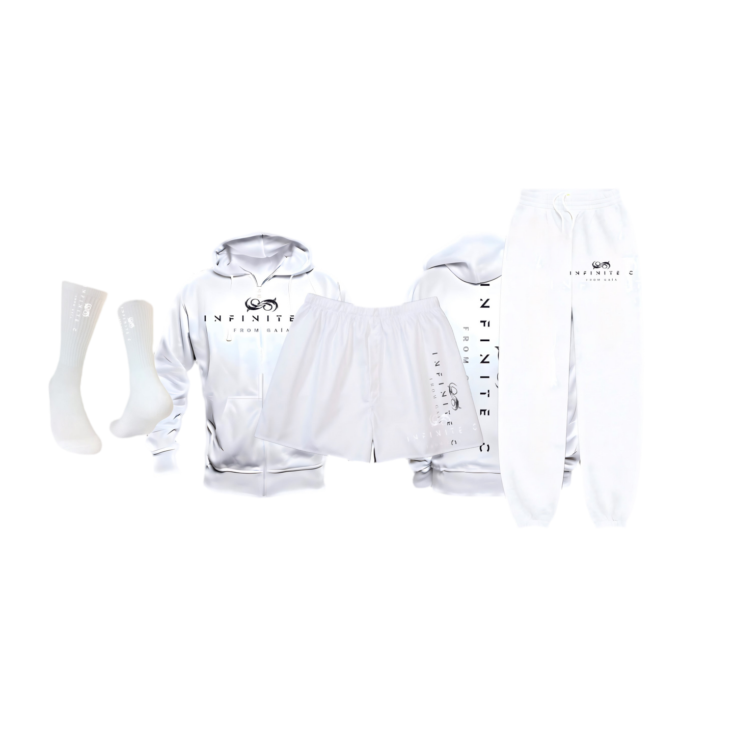 “Tane Mahuta” jogging Set White + FREE boxers + FREE socks