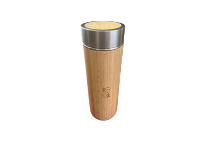 METAL/CEDAR WATER BOTTLE