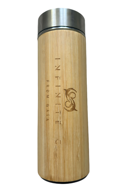 METAL/CEDAR WATER BOTTLE